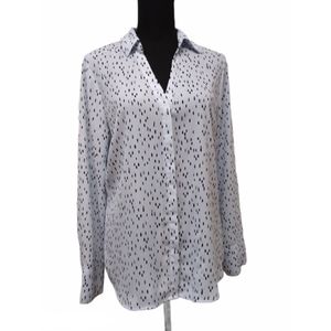 Worthington career office wear abstract blouse